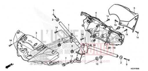 MANETTE DE DIRECTION/REVETEMENT DE GUIDON SH150ADSE de 2014